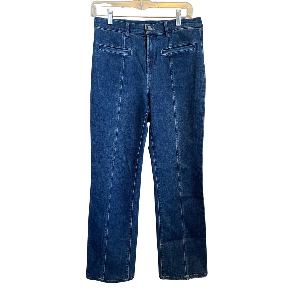 J.McLaughlin Womens High Rise Straight Leg Dark Wash Seam Detail Jeans Size‎ 4